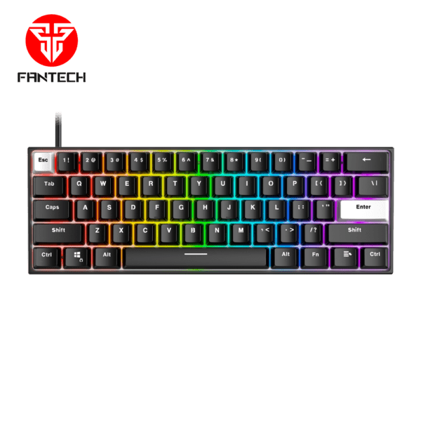 Gejmerska mehanička tastatura FANTECH MK857 MAXFIT61 FROST CRNA (PLAVI SWITCH)
